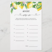 水の色レモンどこで我々ブライダルシャワーゲーム (正面)