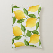 水の色レモンのパターン アクセントクッション (正面(垂直))