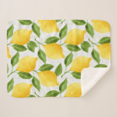 水の色レモンのパターン シェルパブランケット (正面(横))