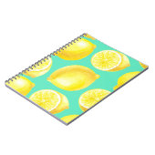 水の色レモンのパターン ノートブック (左側)