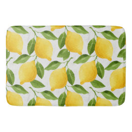 水の色レモンのパターン バスマット