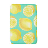 水の色レモンのパターン バスマット (正面縦)