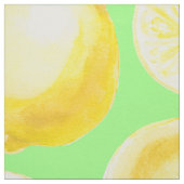 水の色レモンのパターン ファブリック (見本)