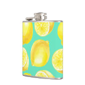 水の色レモンのパターン フラスク (左)
