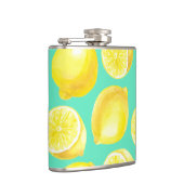 水の色レモンのパターン フラスク (右)