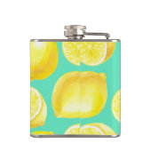 水の色レモンのパターン フラスク (裏面)