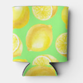 水の色レモンのパターン 缶クーラー (正面)