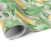 水の色レモンの果実柑橘類自然新鮮な黄色 ラッピングペーパー (ロールコーナー)