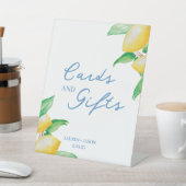 水の色レモンの結婚式カード&ギフト 台座サイン (インサイチュ)