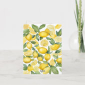 水の色レモンガーデンと写真結婚の 招待状 (裏面)