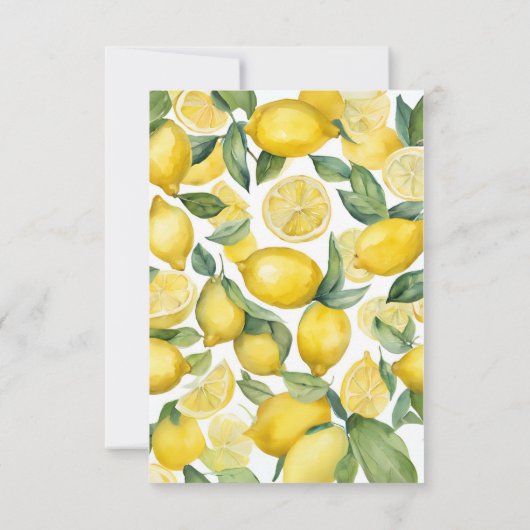 水の色レモンガーデンホワイト結婚ズ 招待状 (裏面)