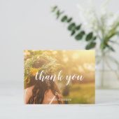 水の色レモンガーデン黄色結婚の葉書 ポストカード (スタンド正面)