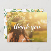 水の色レモンガーデン黄色結婚の葉書 ポストカード (正面/裏面)