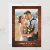 水の色レモンズウッドフォト結婚ズ 招待状 (裏面)