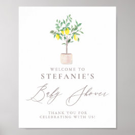 水の色レモンツリーベビーシャワーへようこそ ポスター