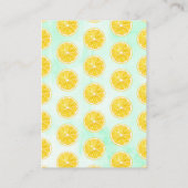 水の色レモンツリー赤ちゃんシャワーブックリクエスト エンクロージャーカード (裏面)