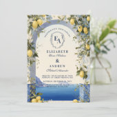 水の色レモンブランチイタリアン結婚ズ 招待状 (スタンド正面)