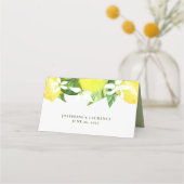 水の色レモンボタニカル結婚ズ プレイスカード (裏面)