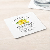 水の色レモンリモンチェロ結婚ズ スクエアペーパーコースター (アングル)