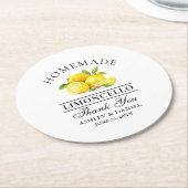 水の色レモンリモンチェロ結婚ズ ラウンドペーパーコースター (アングル)