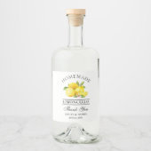 水の色レモンリモンチェロ酒ボトルラベル リキュールボトルラベル (正面)