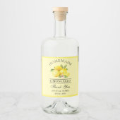 水の色レモンリモ感謝していチェロイエロー リキュールボトルラベル (正面)