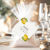 水の色レモン柑橘系モダンの結婚ありがとう フェイバータグ