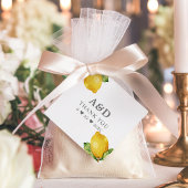 水の色レモン柑橘系モダンの結婚ありがとう フェイバータグ