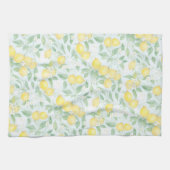 水の色レモン模様ソフトパステルレモン キッチンタオル (横)