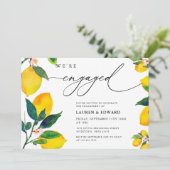 水の色レモン私たちは婚約した婚約パーティ 招待状 (スタンド正面)