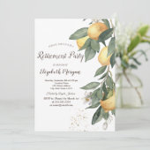 水の色レモン緑のプレイドリタイア 招待状 (スタンド正面)