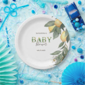 水の色レモン緑 ペーパープレート (パーティー)