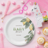 水の色レモン緑 ペーパープレート (パーティー)