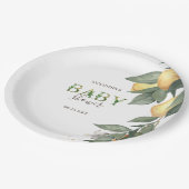 水の色レモン緑 ペーパープレート (アングル)