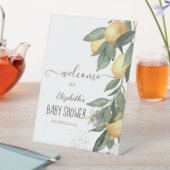 水の色レモン緑 台座サイン (インサイチュ)