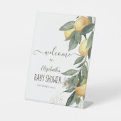 水の色レモン緑 台座サイン (正面)