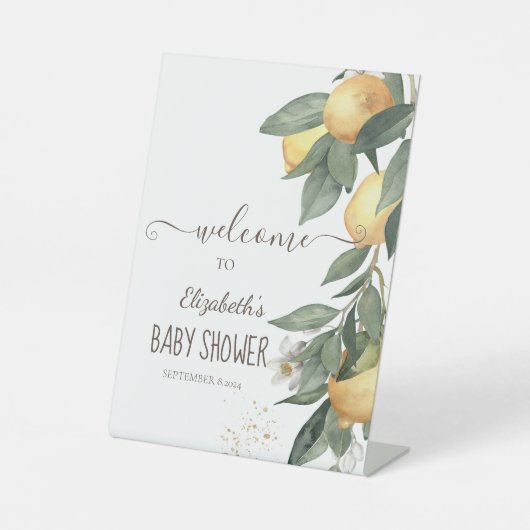 水の色レモン緑 台座サイン (正面)