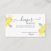 水の色レモン赤ちゃんシャワー エンクロージャーカード (正面)