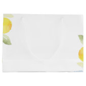 水の色レモン赤ちゃんシャワー ラージペーパーバッグ (裏面)