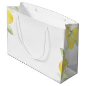 水の色レモン赤ちゃんシャワー ラージペーパーバッグ (裏面アングル)