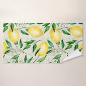 水の色レモン、シームレスな果実のパターン。 バスタオル (バスタオル)