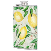 水の色レモン、シームレスな果実のパターン。 フラスク (左)