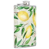 水の色レモン、シームレスな果実のパターン。 フラスク (右)