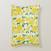 水の色レモン – 黄色と緑 アクセントクッション (正面(垂直))
