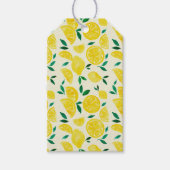 水の色レモン – 黄色と緑 ギフトタグ (正面)