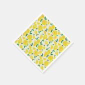 水の色レモン – 黄色と緑 スタンダードカクテルナプキン (角)