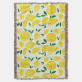 水の色レモン – 黄色と緑 スローブランケット (正面縦)