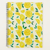 水の色レモン – 黄色と緑 プランナー手帳 (正面)