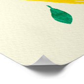 水の色レモン – 黄色と緑 ポスター (角)