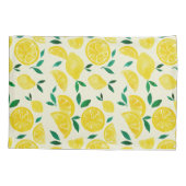 水の色レモン – 黄色と緑 枕カバー (裏面)